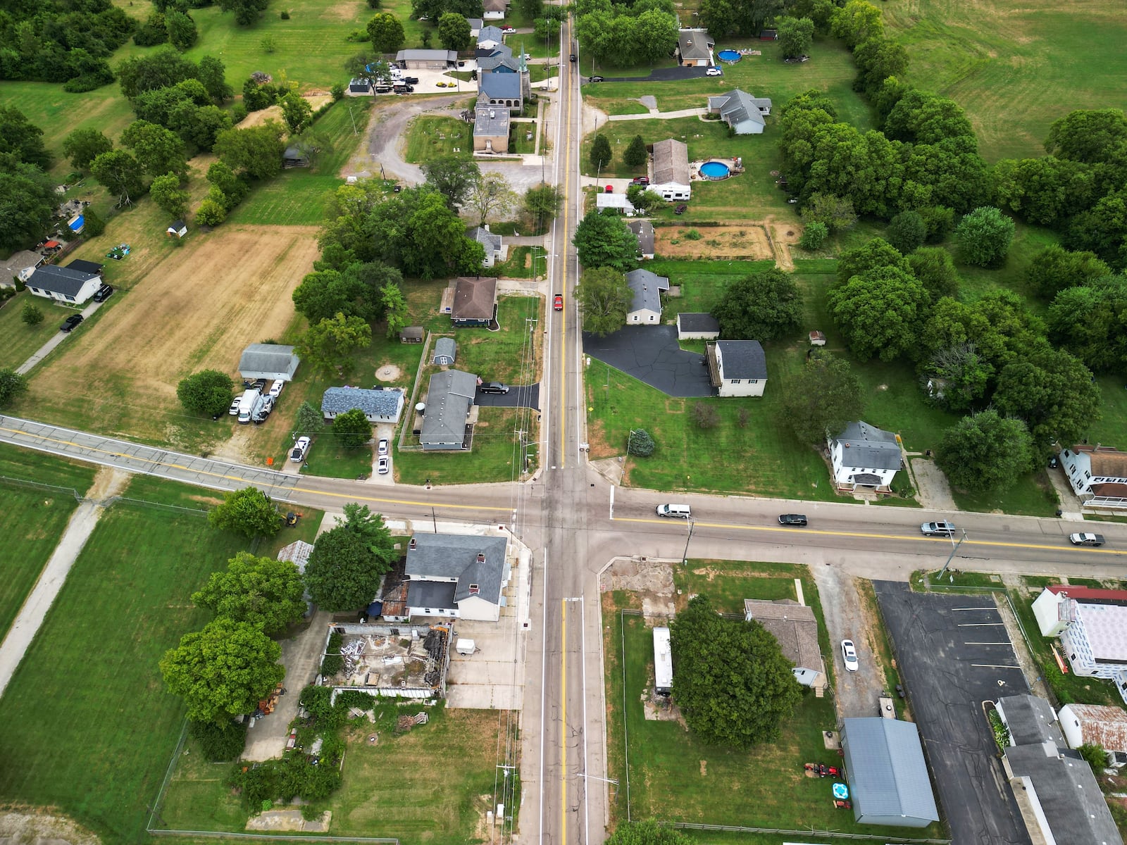The Village of Jacksonburg is at the intersection of Jacksonburg Road and Oxford Middletown Road in Wayne Township in Butler County. NICK GRAHAM/STAFF