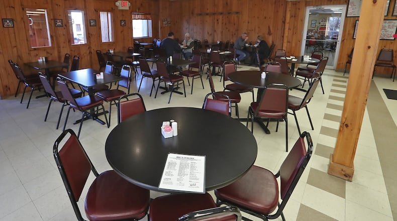 The dining room at Mic’s Restaurant. BILL LACKEY/STAFF