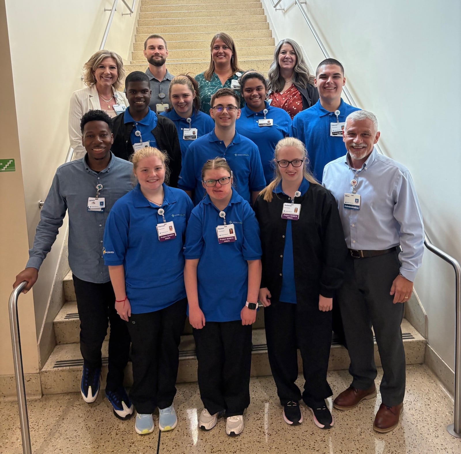 Project SEARCH interns pose for a photo with Mercy Health - Springfield staff. CONTRIBUTED