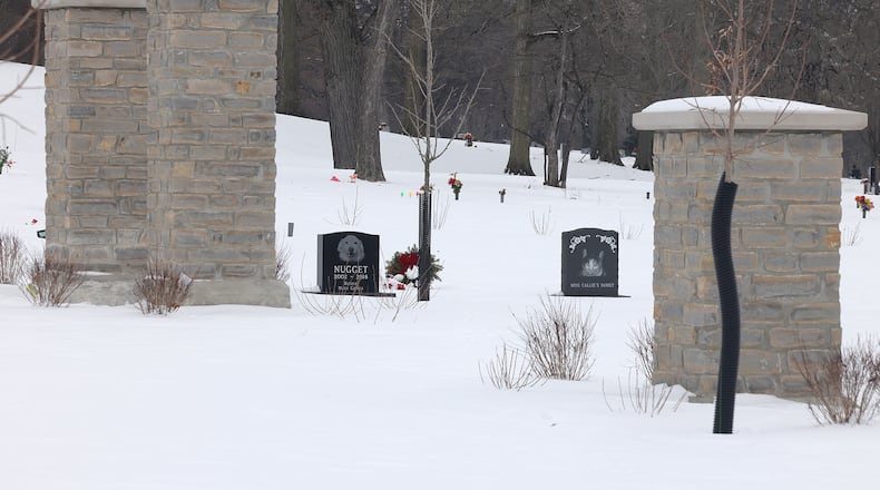 The new pet section at Ferncliff Cemetery and Arboretum Friday, Jan. 10, 2025. BILL LACKEY/STAFF