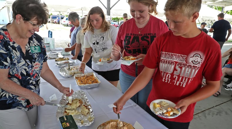 For one dollar, fairgoers got the chance to sample the food Wednesday during the 16th Annual 4-H Cook Off at the Champaign County Fair. BILL LACKEY/STAFF