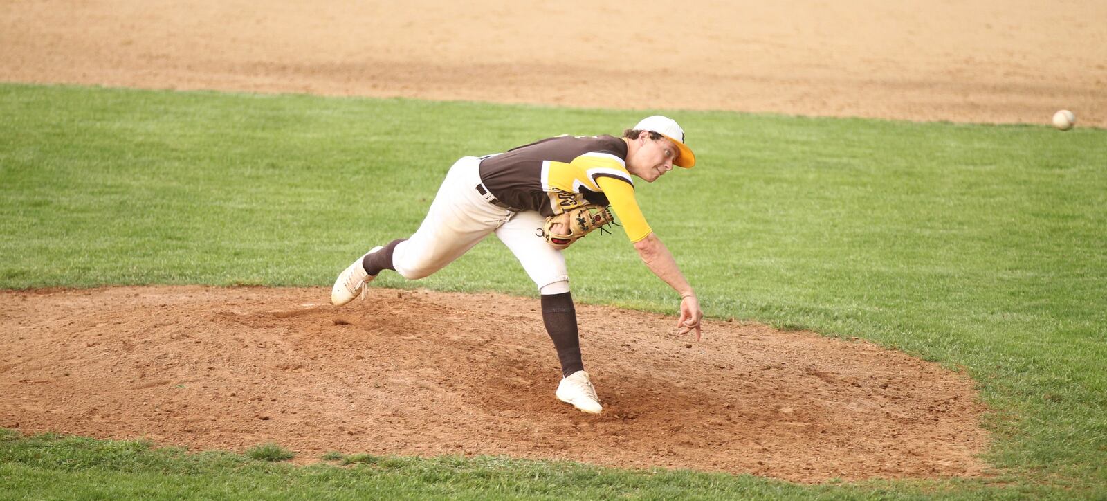 Kenton Ridge's Calvin Dibert pitches against Benjamin Logan in a Division II sectional final on Thursday, May 17, 2018, in Urbana.