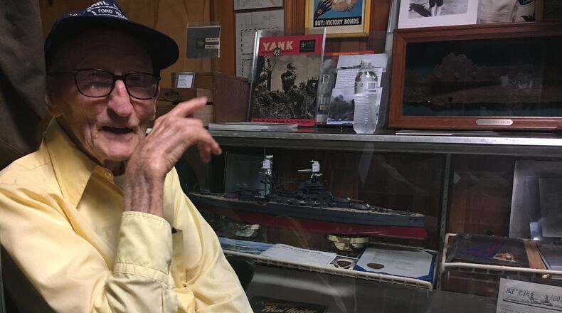 Delbert Sharrett, 97, survived Pearl Harbor and served his country with honor. He is going to ride in the Kettering Holiday at Home Parade this year on Labor Day along with other veterans. STAFF