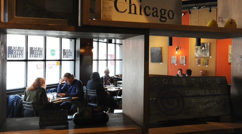 People enjoying lunch Tuesday Jan. 25, 2022 at the Wheat Penny Oven and Bar located at 515 Wayne Ave. MARSHALL GORBY\STAFF