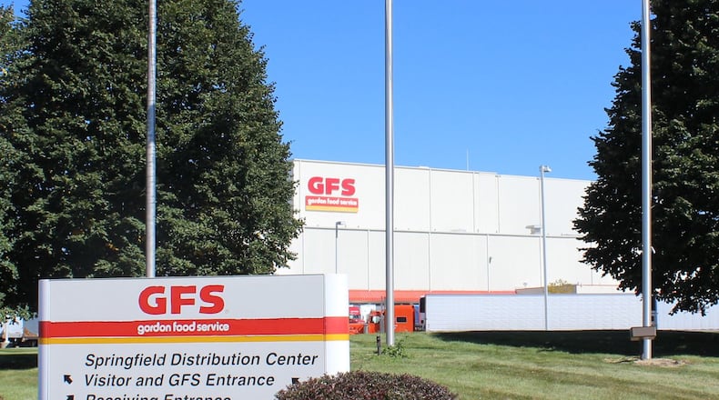 A file photo of Gordon Food Service's Springfield Distribution Center in 2014. Staff photo by Jeff Guerini