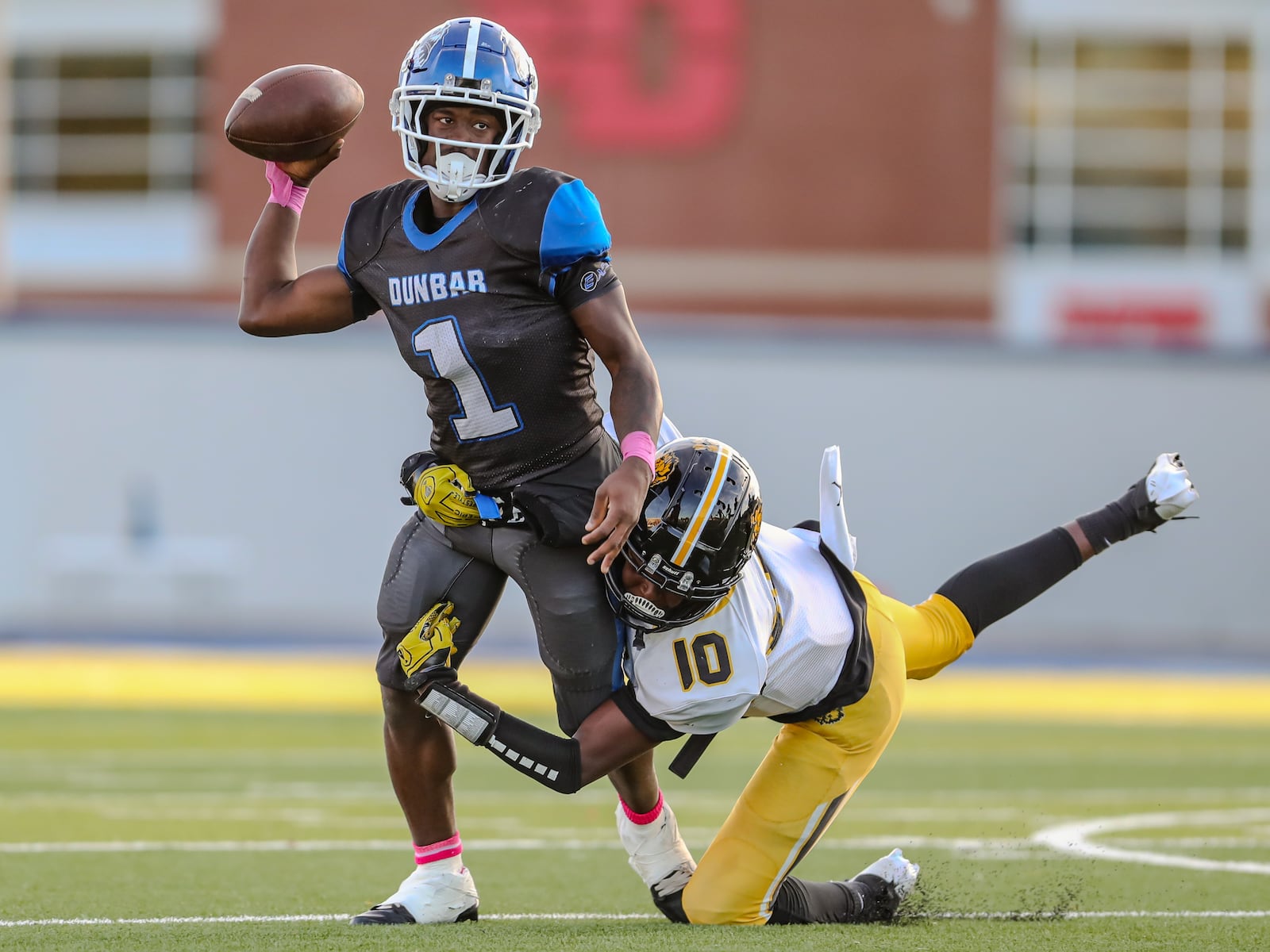 Meadowdale defeated Dunbar, 44-14, in a Dayton City League football game at Welcome Stadium on Thursday, Oct. 3, 2024. Michael Cooper/CONTRIBUTED