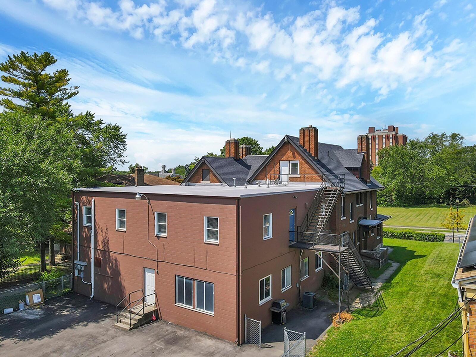 The rear of the home has a large open addition that could be used as a meeting/gathering place or for recreation. The back has a concrete parking area that extends to the end of the lot. CONTRIBUTED PHOTO