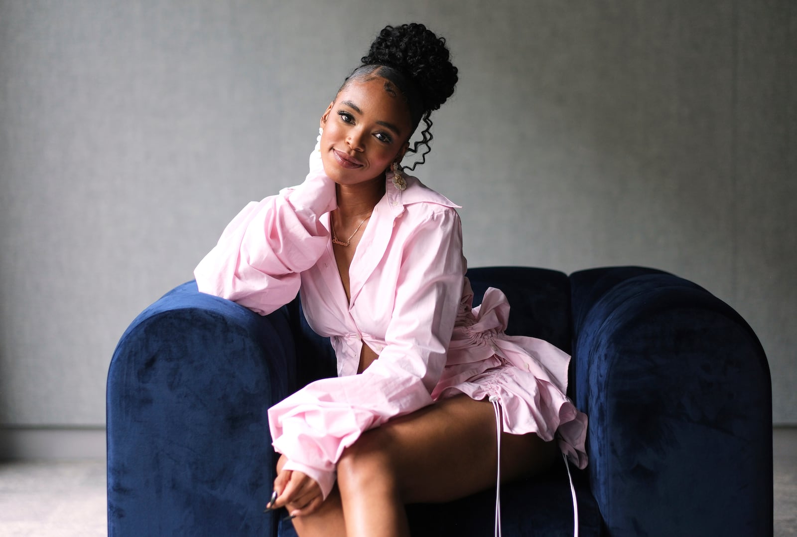 Actor Lovie Simone poses for a portrait on Friday, April 18, 2025, in Los Angeles. (AP Photo/Chris Pizzello)