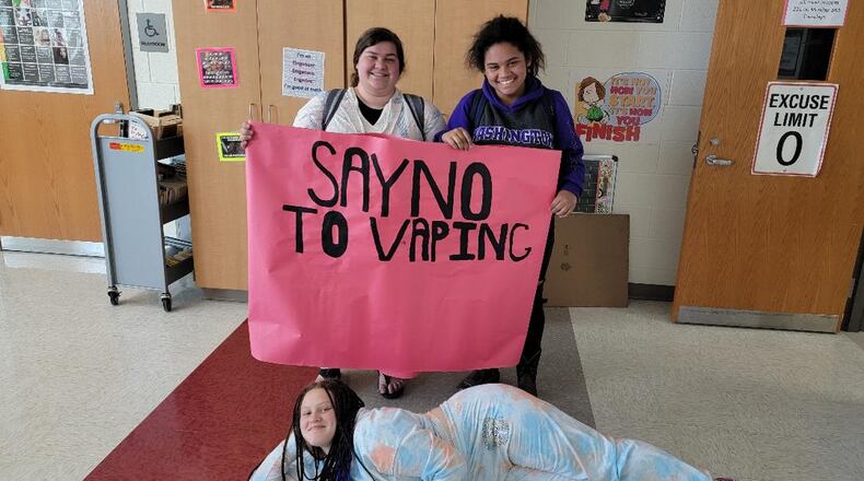 A grant through the Clark County Combined Health District helped Northwestern High School students educate their peers on the dangers of vaping with a Banner Project and other information aimed at curbing or preventing the habit.