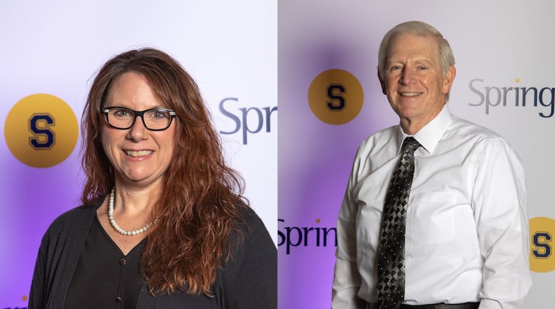 Anita Biles, president, and Jamie Callan, vice president, of the Board of Education for the Springfield City School District.