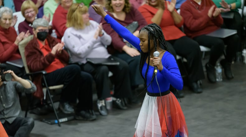 The Haitian Community Alliance, in collaboration with the World House Choir and Yellow Springs Community Foundation, hosted a Celebration of Unity at new event venue The Springfield Metropolis, located at 102 W. High St. in downtown Springfield on Saturday, Jan. 4, 2025. Haiti gained its independence from France on Jan. 1, 1804. Saturday’s event celebrated Haitian Independence Day with live music by the World House Choir, Harriet Joseph, guest speaker Alexandre Telfort Fils, traditional Haitian dance performances and more. TOM GILLIAM / CONTRIBUTING PHOTOGRAPHER