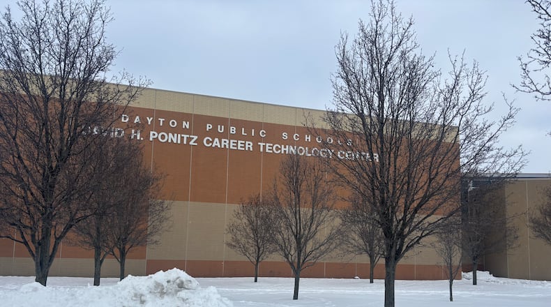 Ponitz Career Technology Center, a Dayton Public Schools high school, on Feb. 4, 2026. Eileen McClory / staff