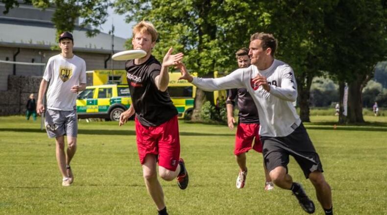 The Reading Ultimate team from England will compete in the World Flying Disc Federation’s 11th World Ultimate Club Championships this month in Warren County. CONTRIBUTED