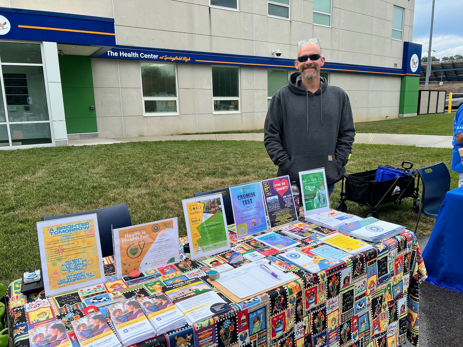 About 100 people celebrated the one year anniversary of the School Based Health Center (SBHC) at Springfield High School. A community celebration was held in August for the milestone with raffle prizes, refreshments and information tables from community partners. Contributed