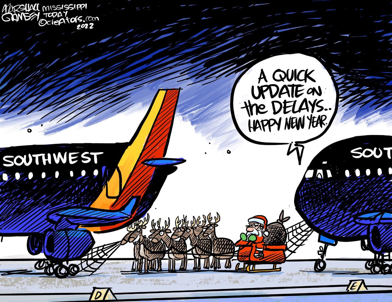 WEEK IN CARTOONS: New Year, Southwest, George Santos and more