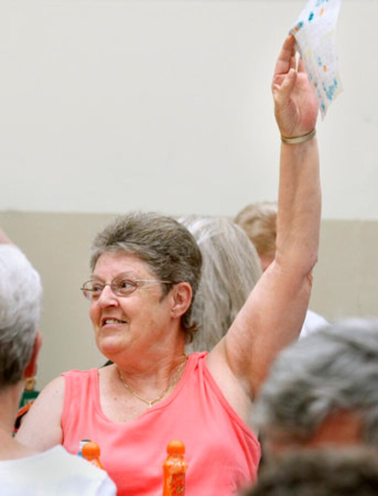 Seniors playing bingo