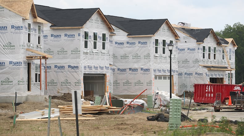 Constructions associated with the Bridgewater subdivision in Springfield. The developer DDC Management LLC is looking at doing a second housing development in Springfield that could add approximately 258 homes. BILL LACKEY/STAFF