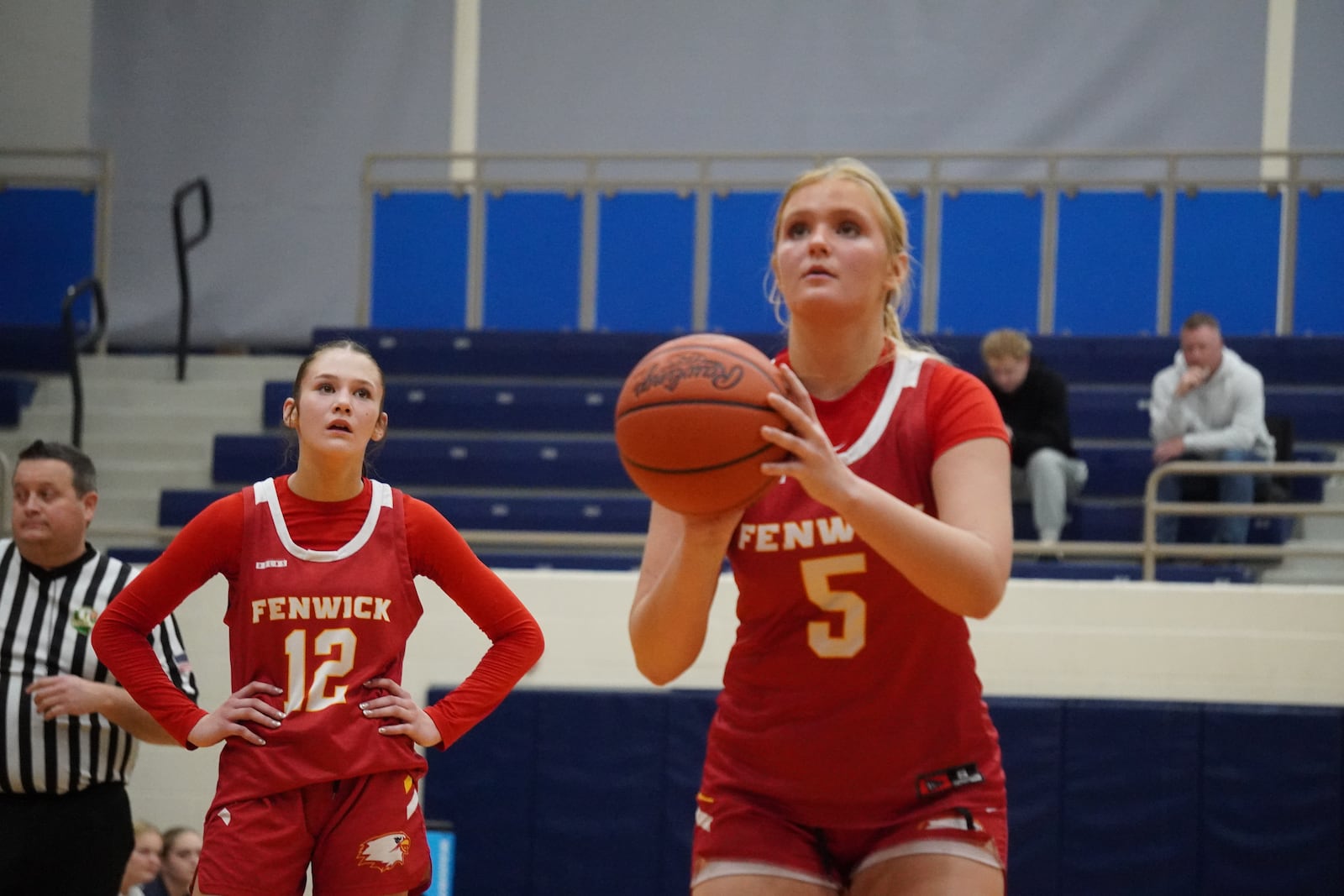 Fenwick’s Lucy Luers at the line.