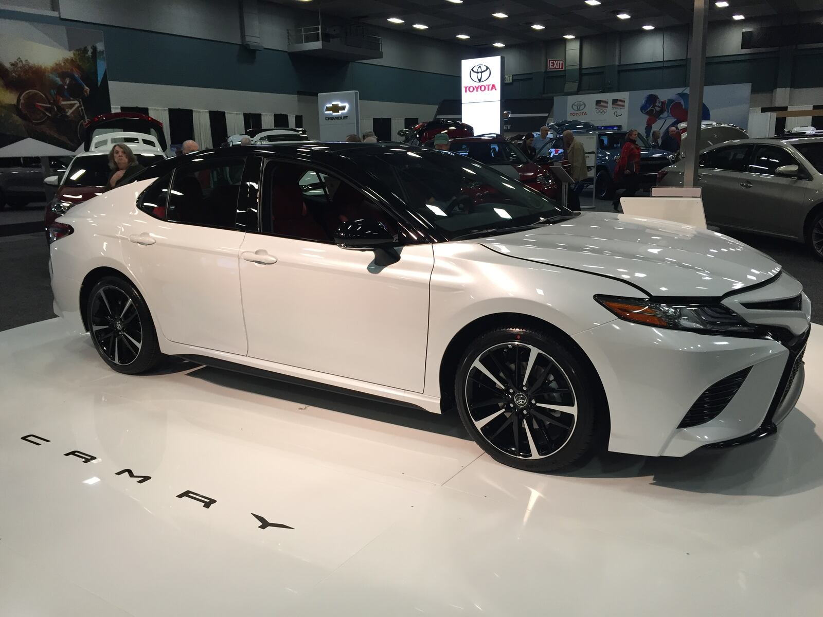 The eighth-generation, all-new Toyota Camry occupies a special place of its own on the Dayton Auto Show floor. AMY ROLLINS / STAFF