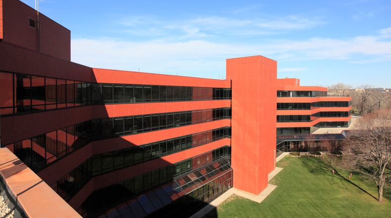 View of the University of Dayton building at the campus off South Patterson Boulevard. CONTRIBUTED