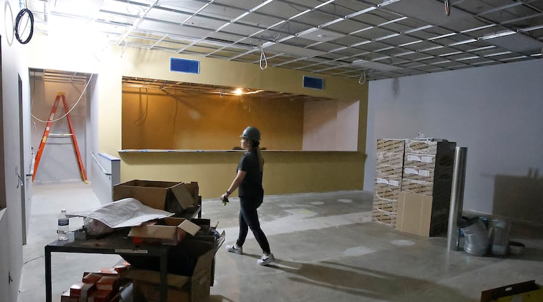 The school board meeting room is nearing completion at The Dome Wednesday, May 8, 2024. BILL LACKEY/STAFF