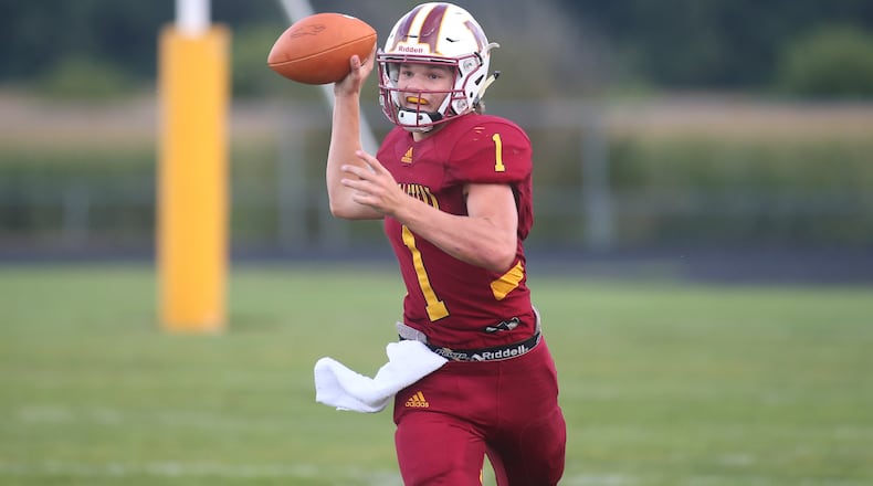 Northeastern High School junior Cade Houseman throws the ball during their game against Greeneview earlier this season. CONTRIBUTED PHOTO BY MICHAEL COOPER