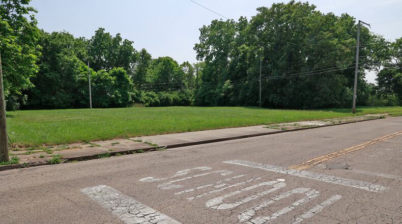 The vacant lot on the corner of Fair Street and South Yellow Springs Street Wednesday, June 21, 2023 where proposed affordable housing would have been built. BILL LACKEY/STAFF
