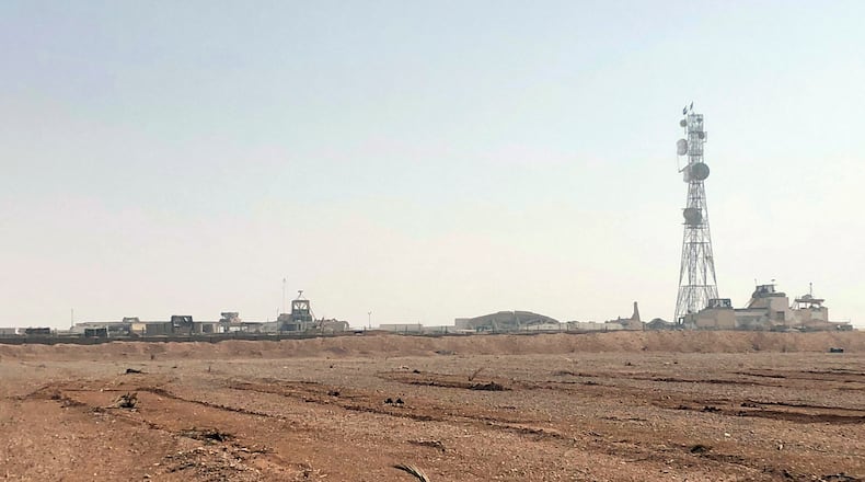 FILE - The al-Tanf military outpost in southern Syria is seen on Oct. 22, 2018. (AP Photo/Lolita Baldor, File)