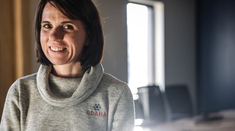 Lisa Henderson is the MHSA Vice President of Health Initiatives of Greater Dayton Area Hospital Association. She helps people have conversations about end of life medical wishes JIM NOELKER/STAFF