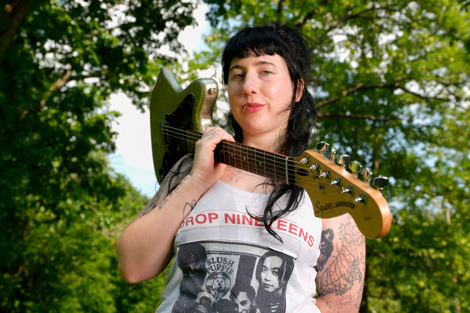 Karly Hartzman of the band Wednesday poses for a portrait on Wednesday, June 11, 2025, in Greensboro, N.C. (AP Photo/Chris Carlson)