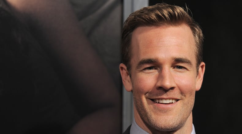 FILE - James Van Der Beek attends the premiere of "The Words" in Los Angeles on Sept. 4, 2012. (Photo by Jordan Strauss/Invision/AP, File)