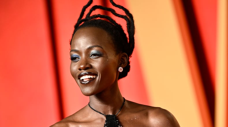 Lupita Nyong'o arrives at the Vanity Fair Oscar Party on Sunday, March 10, 2024, at the Wallis Annenberg Center for the Performing Arts in Beverly Hills, Calif. (Photo by Evan Agostini/Invision/AP)