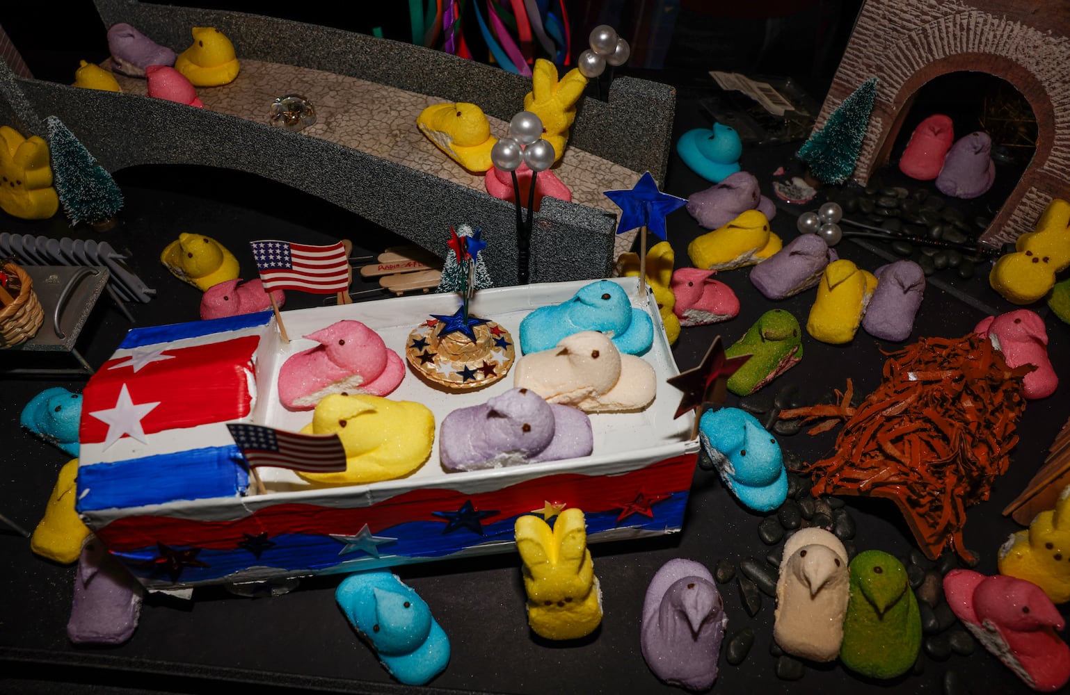Peeps Display at the Heritage Center 