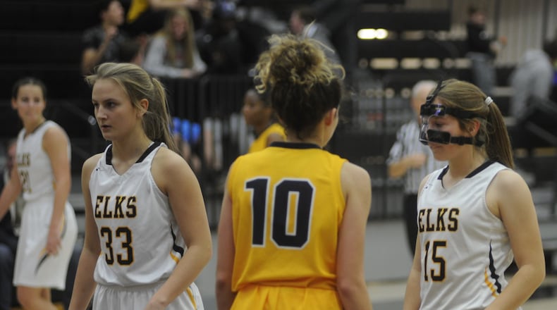 Centerville’s Kenzie Smith (15). Centerville defeated visiting Springfield 71-35 in a girls high school basketball game last week. MARC PENDLETON / STAFF