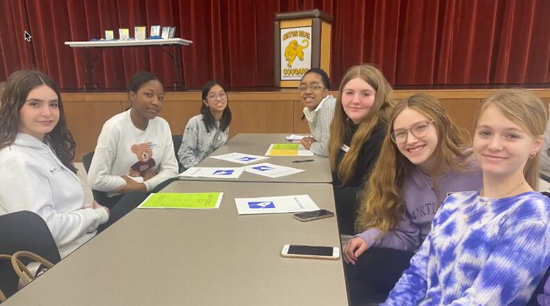 Shawnee Middle School's 8th Grade Power of the Pen Team at the District Tournament at Kenton Ridge Middle School. Contributed