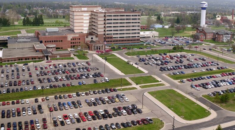 An aerial view of Dayton VA Medical Center campus in May 2018. FILE