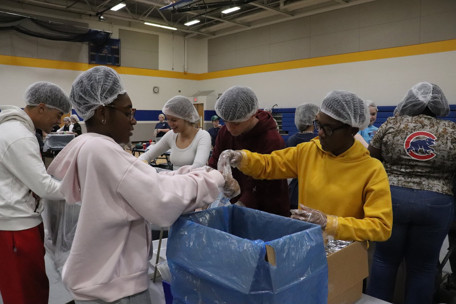 About 200 Springfield High School students packed over 42,000 meals for children in the South African country of Lesotho in October 2025. Contributed
