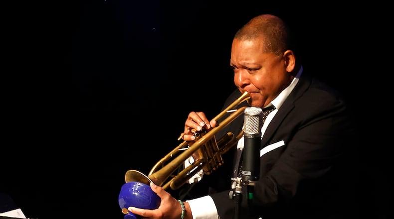 Wynton Marsalis and the Jazz Lincoln Center Orchestra perfoms to a full house at the Clark State Performing Arts Center for a youth education program Thursday, Feb. 9, 2023. BILL LACKEY/STAFF