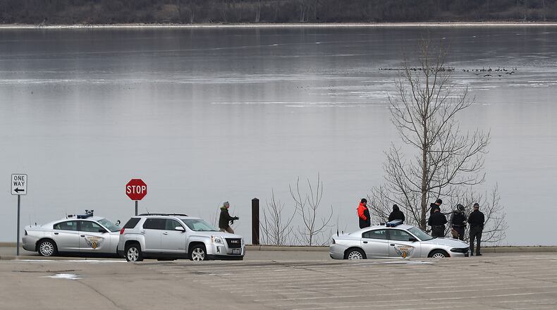 Ohio Highway Patrol officers, as well as Clark County Sheriff’s deputies, were on the scene at the Buck Creek State Park boat ramp on Thursday, searching for a missing woman from Dayton. Bill Lackey/Staff