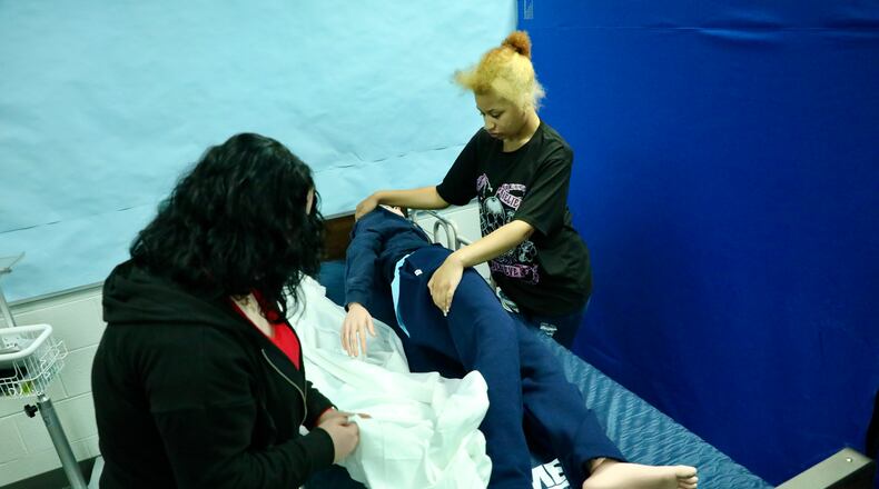 The Springfield City School District’s School of Innovation (SOI) new Patient Care program will allow students to learn basic skills related to being a Certified Nursing Assistant. Contributed