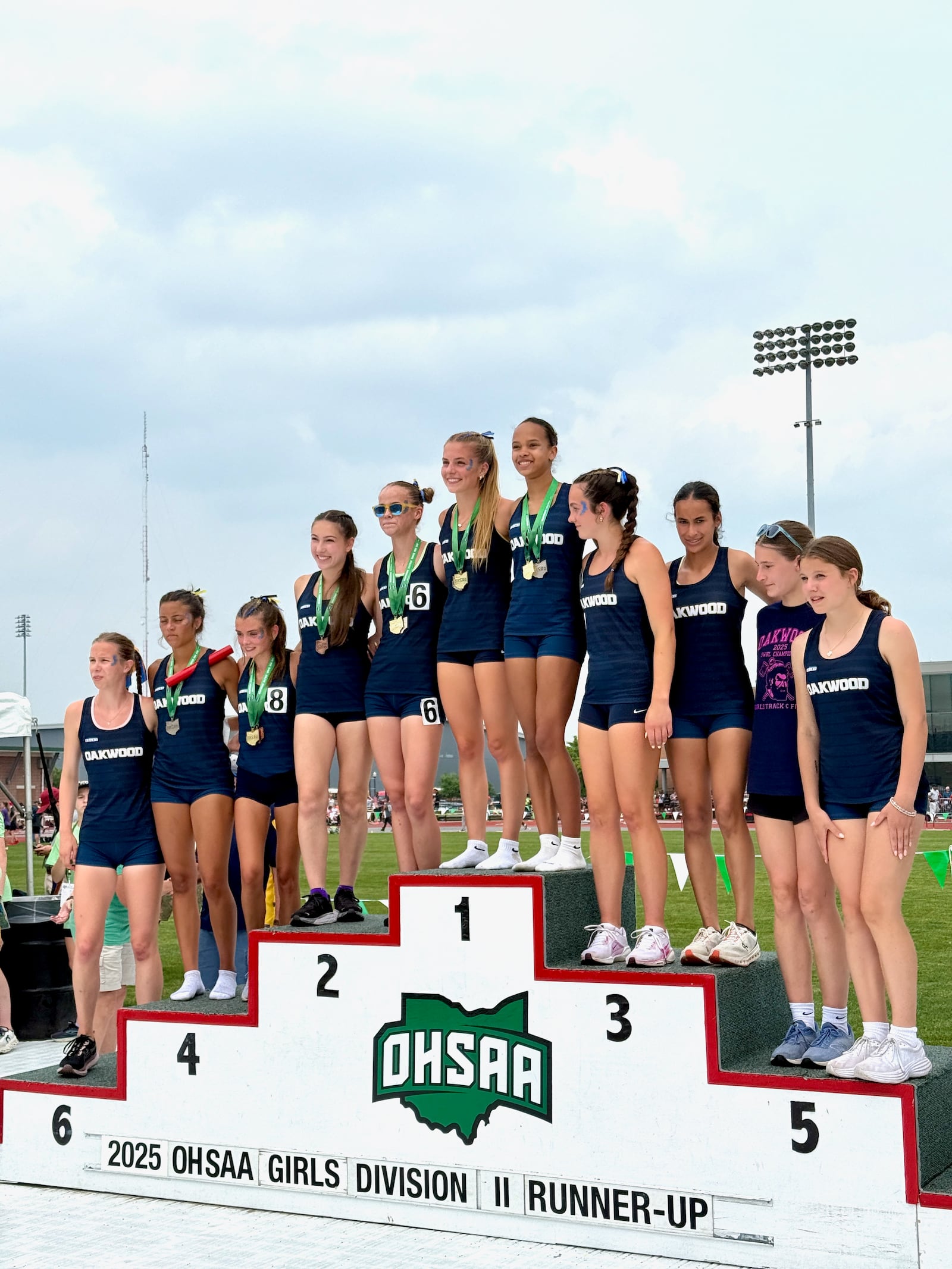 The Oakwood girls finished second in Division II in the OHSAA State Track Meet 2025 in Columbus