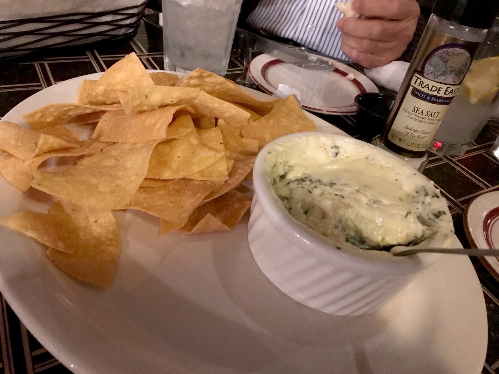 The Florentine Restaurant serves steaks, fish and chops. Pictured: artichoke and spinach dip.