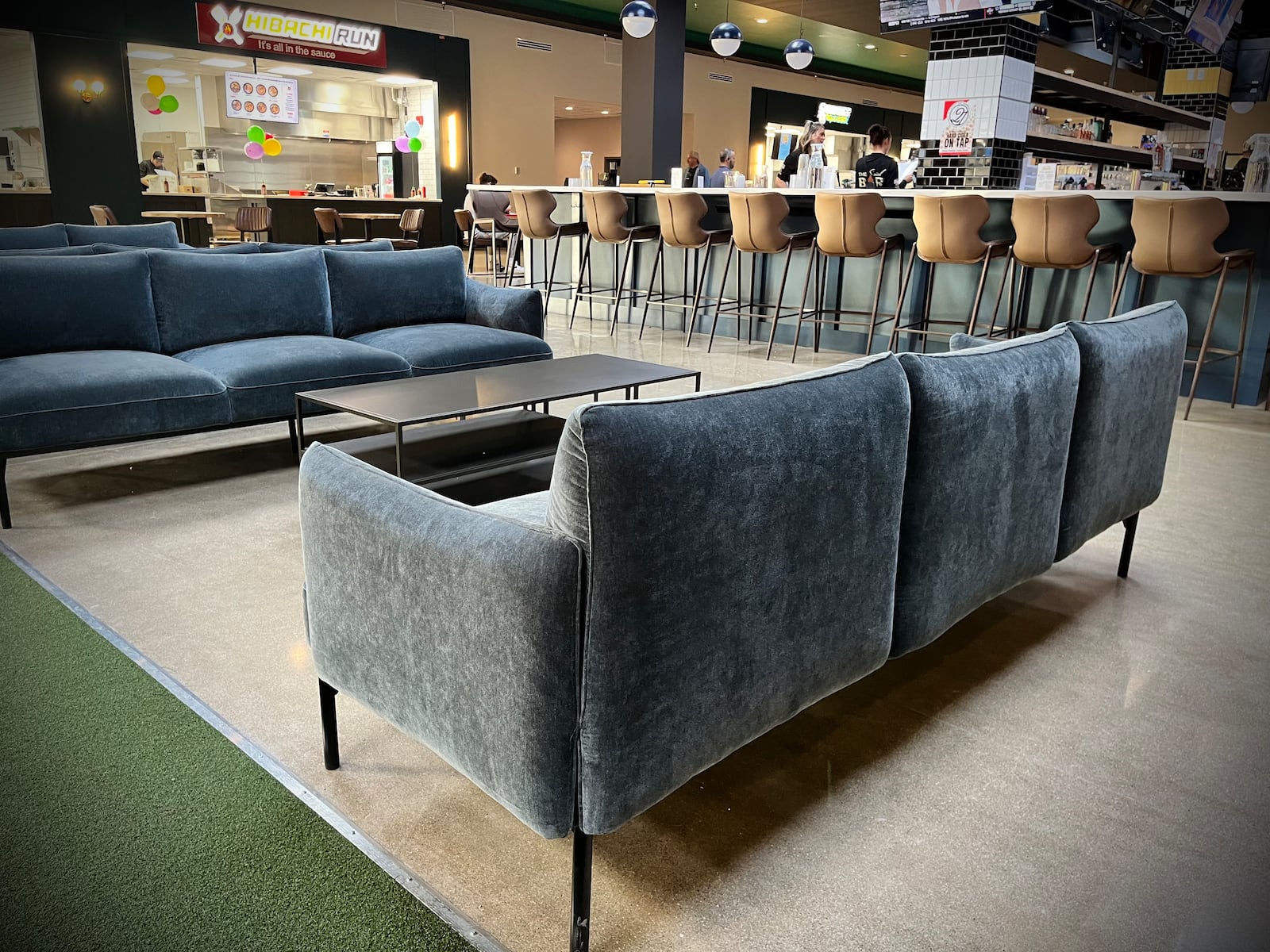 The food court at the former Miami Valley Centre Mall in Piqua has been transformed into The Social at Piqua Center, a dining and entertainment destination. NATALIE JONES/STAFF