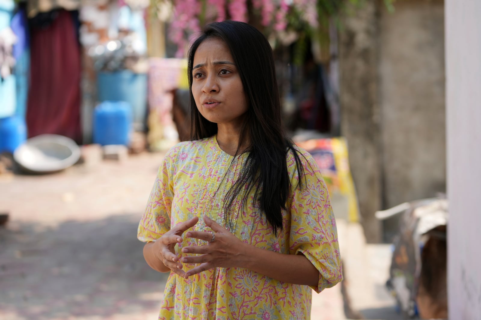 Priya Bhavsar, of the Indian Institute of Public Health Gandhinagar, speaks with The Associated Press in Ahmedabad, India, Wednesday, April 2, 2025. (AP Photo/Ajit Solanki)