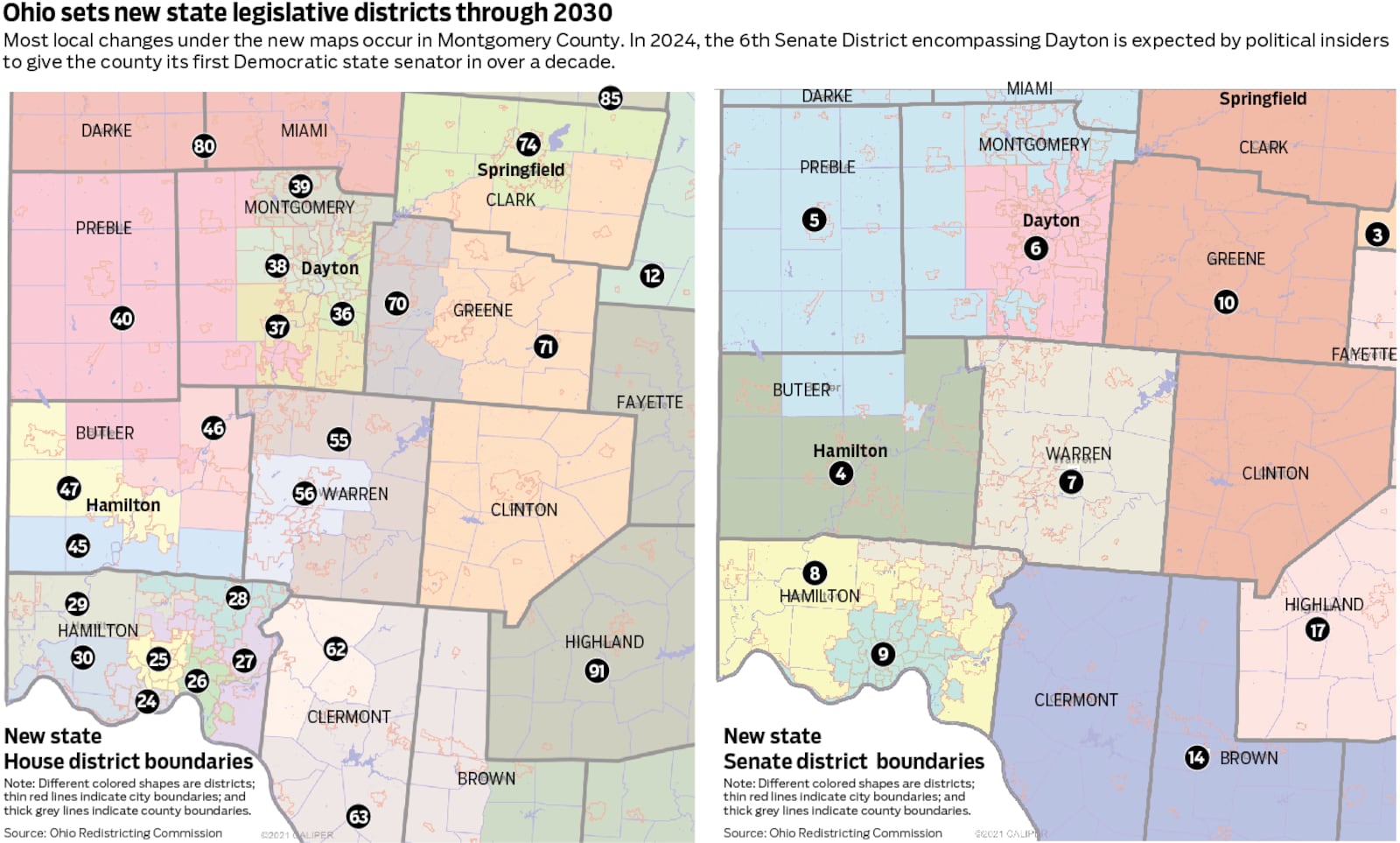 Ohio's Redistricting Commission approved new state House and Senate maps that will be first used in the 2024 election.