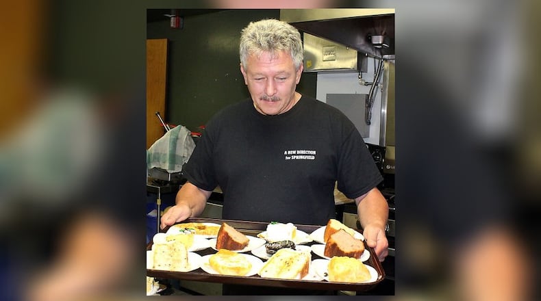 Springfield Soup Kitchen President Fred Stegner will get some help from area veterans when dinner is served on Wedesday evening. JEFF GUERINI/STAFF