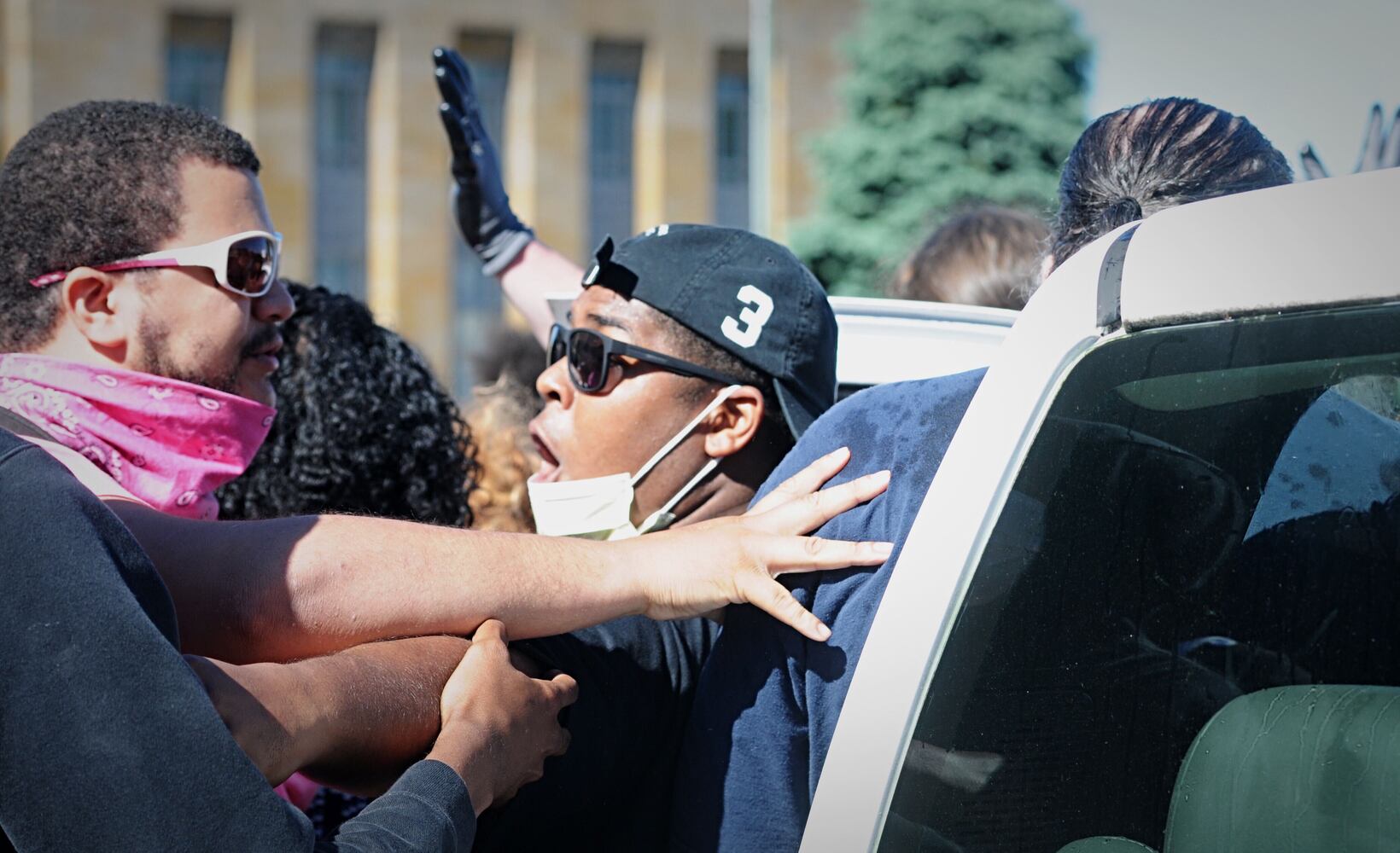 Protesters gather in Springfield on Sunday
