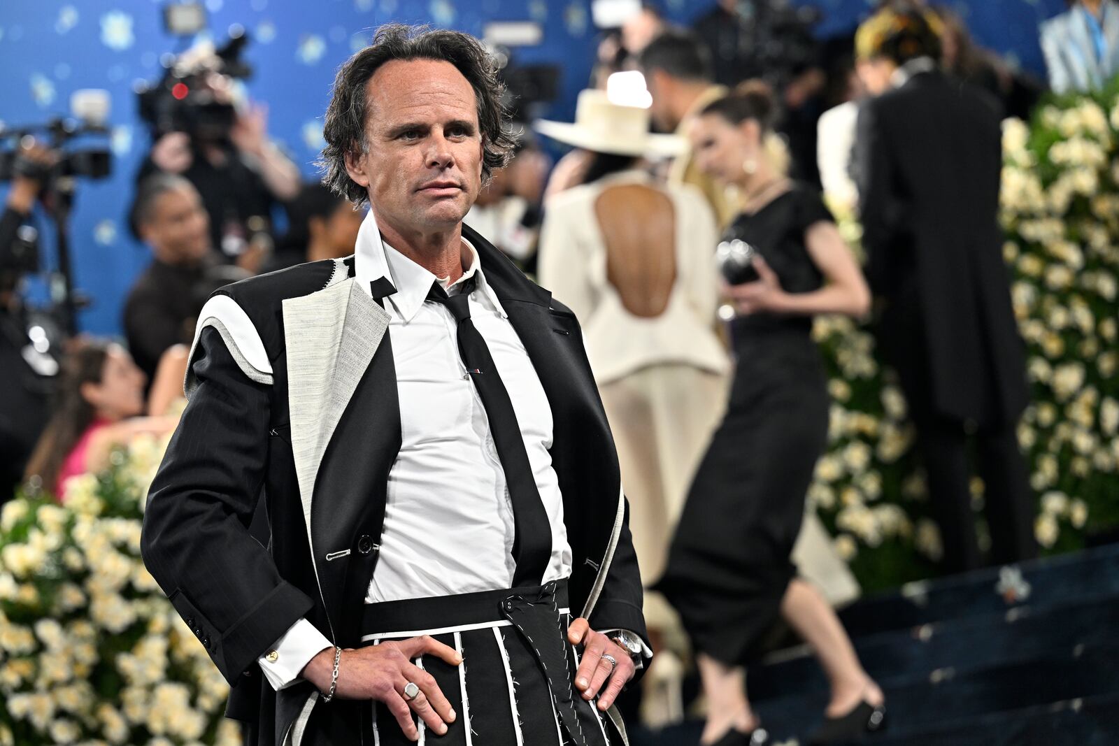 Walton Goggins attends The Metropolitan Museum of Art's Costume Institute benefit gala celebrating the opening of the "Superfine: Tailoring Black Style" exhibition on Monday, May 5, 2025, in New York. (Photo by Evan Agostini/Invision/AP)