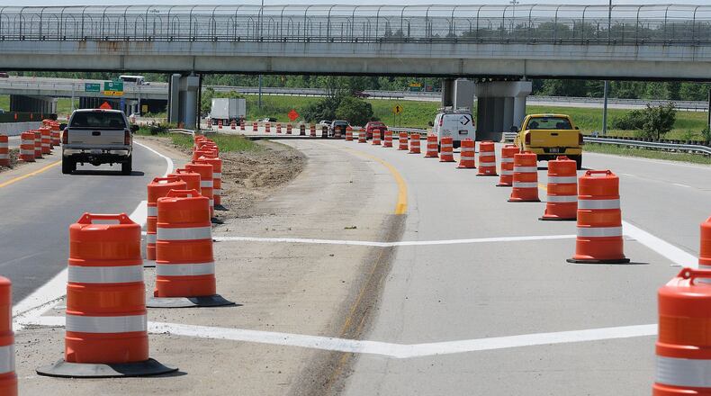 Orange barrels are becoming a common site along I-675 due to construction. MARSHALL GORBYSTAFF
