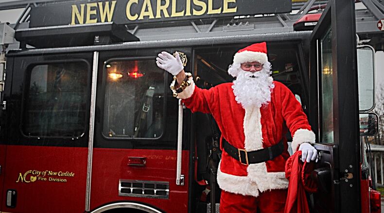 Santa Arrives in New Carlisle as part of Christmas season celebrations Dec. 1, 2018. MARSHALL GORBY/STAFF